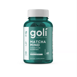 Goli Nutrition Matcha Mind - Cognitive Gummies 60 Delicious Gluten-Free, Gelatin-Free, Non GMO, Vegan Gummy