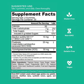 Goli Nutrition Pre+Post Probiotics 60 Gummies - World's First 3-in-1, Gluten-Free, Gelatin-Free, Vegan, Non-GMO