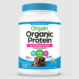 Orgain Organic Protein 50 Superfoods USDA Organic Plant-Based Protein Powder Creamy Chocolate Fudge 32.3oz/918g