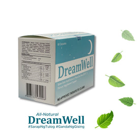DreamWell 500mg 60 Capsules Spine Date Seed Extract 500mg 60 Capsules All Natural Sleep Support with GABA (Non Melatonin)