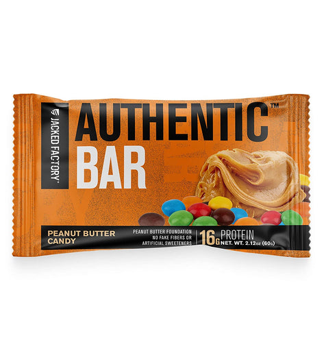 Jacked Factory Authentic Protein Bars Peanut Butter Candy 60g 1 piece