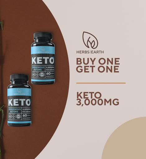 Keto Diet Pills+ 60 capsules Buy 1 Get 1 Keto Bundle from Herbs of the Earth