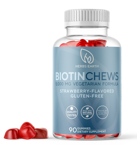 Biotin Chews Biotin 60 Gummies 5,000mcg