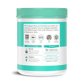Sports Research Collagen Beauty Complex Unflavored (30 Servings) with Hyaluronic Acid, Vitamin C + Biotin | Pescatarian Friendly, Keto Certified & Non-GMO Verified