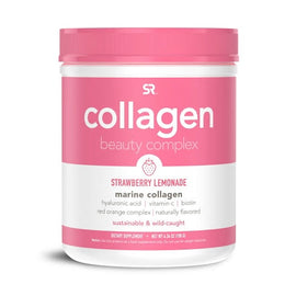 Sports Search Collagen Beauty Complex Stawberry Lemonade (30 Servings) 180g with Hyaluronic Acid, Vitamin C + Biotin | Pescatarian Friendly, Keto Certified & Non-GMO Verified