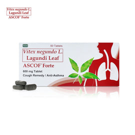 ASCOF Lagundi Leaf Forte 600mg 60 Tablets