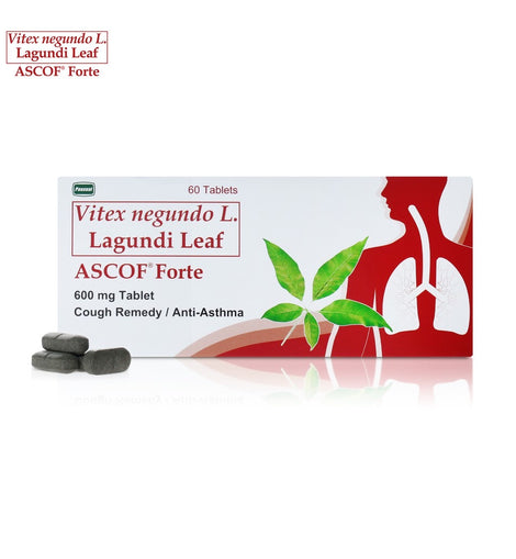 ASCOF Lagundi Leaf Forte 600mg 60 Tablets