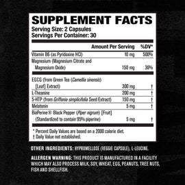 Jacked Factory Lean PM Night Time Fat Burner, Sleep Aid Supplement, & Appetite Suppressant for Men and Women - 60 Stimulant-Free Veggie Weight Loss Diet Pills