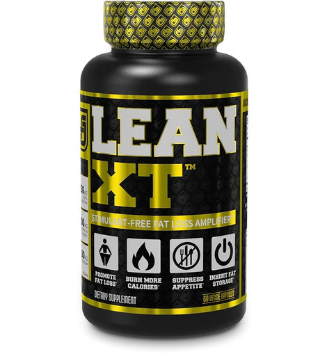 Jacked Factory Lean-XT Non Stimulant Fat Burner 60 Natural Diet Pills - Weight Loss Supplement, Appetite Suppressant, Metabolism Booster with Acetyl L-Carnitine, Green Tea Extract, Forskolin