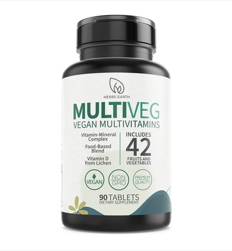 MultiVEG Vegan Multivitamin Supplement 90 Tablets