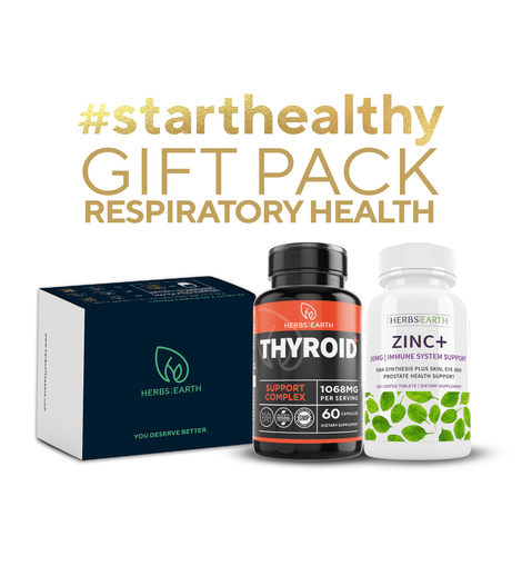 Respiratory Health Gift Pack - Thyroid Support 60s and Zinc 50mg 100s