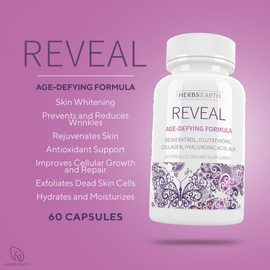 REVEAL 3X Gift Box Glutathione Capsule with Collagen Vitamin E Vitamin C, From Herbs of the Earth