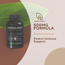 Spirulina+ Premium Blue-Green Algae Potent 500mg 90 Capsules