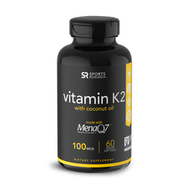 Sports Research Vitamin K2 MK7 w/ Organic Coconut Oil 60 Softgels