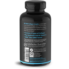 Sports Research Multi Collagen Complex  (Type I, II, III, V, X) Collagen Peptides 90 Capsules