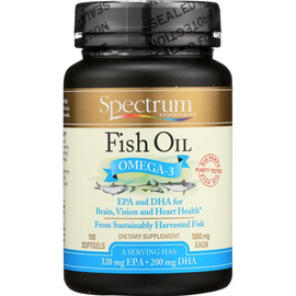 Spectrum Essentials Fish Oil, 1000 mg, 100 Softgels