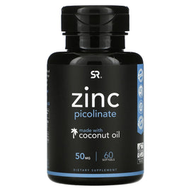 Sports Research Zinc Picolinate 50mg with Coconut Oil 60 Soft gels