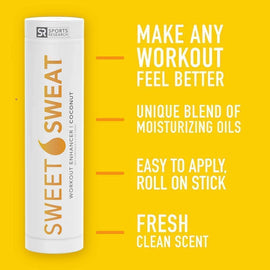 Sports Research Sweet Sweat Coconut 'Workout Enhancer' Topical Gel 6.4oz Roll-on-Stick 114 Grams