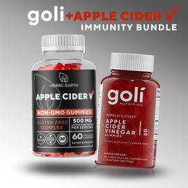 GOLI and Apple Cider Vinegar Gummies Immunity and Detoxification Combo, NON-GMO, Made in the USA, 2 Bottles