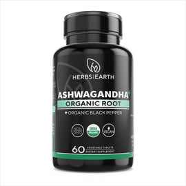 Organic Ashwagandha USDA 1350MG 60 Capsules