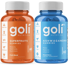 Goli Ashwagandha + SuperFruits 120ct Gummies (2 Bottles)