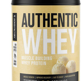 Jacked Factory Authentic Whey Protein Powder Vanilla 30 Servings 32.91oz/933g