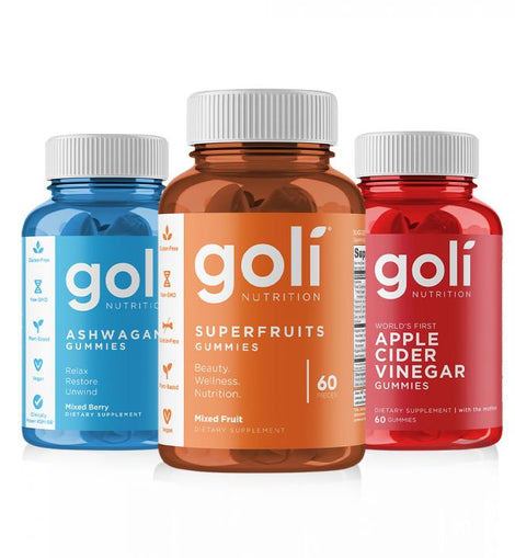 Goli Apple Cider Vinegar + SuperFruits + Ashwagandha Gummies (3 Bottles) 180ct from Goli Nutrition