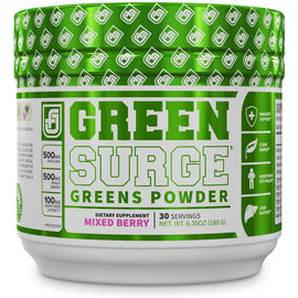 Jacked Factory Green Surge Green Powder with Enzymes & Probiotics Mixed Berry 30 Servings 6.35oz/180