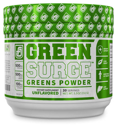 Jacked Factory Green Surge Green Powder with Enzymes & Probiotics Unflavored 30 Servings 5.3oz/151g