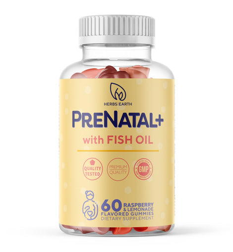 PreNatal+ Vitamin 60 Gummies Pregnancy Vitamins for Women from Herbs of the Earth