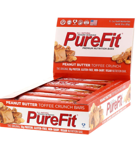 Purefit Bars PureFit Bar Peanut Butter Toffee Crunch (2 oz 57g) 1 Bar – HERBS OF THE ...