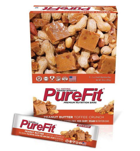 Purefit Bars PureFit Bar Peanut Butter Toffee Crunch (2 oz 57g) 1 Bar – HERBS OF THE ...