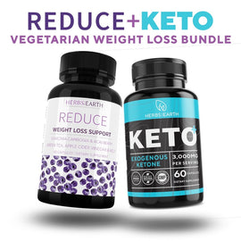 Reduce Advanced Weight Loss 60 capsules and Keto+ Diet Pills 60 capsules Vegetarian Weight loss bundle from Herbs of the Earth