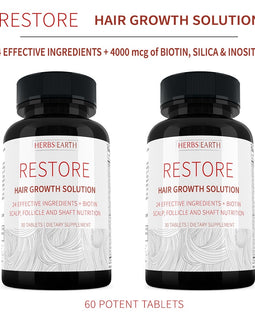 Restore Hair Growth Support 2 Bottles from Herbs of the Earth