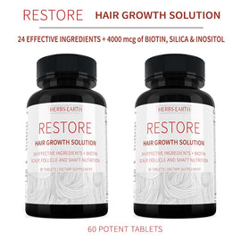Restore Hair Growth Support 2 Bottles from Herbs of the Earth