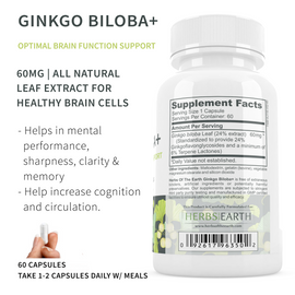 Ginkgo Biloba 60mg 60 capsules