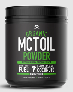 Sports Research MCT Oil Powder Unflavored 10.6 oz Organic Coconut 300g (30 Servings)