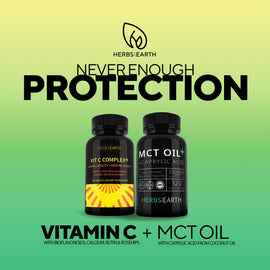 Vitamin C 500mg 50s + MCT OIL 3000mg 120s Combo