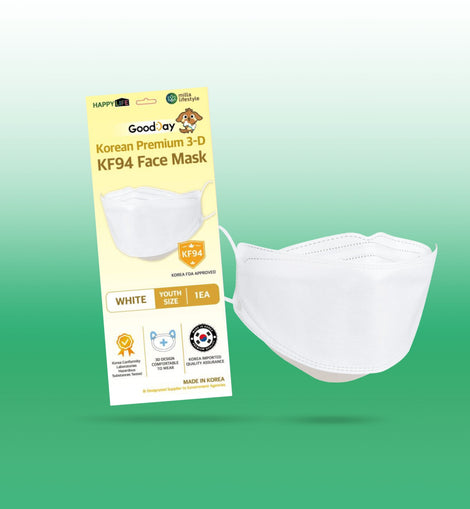 Happy Life Youth White KF94 Face Mask 1 pc